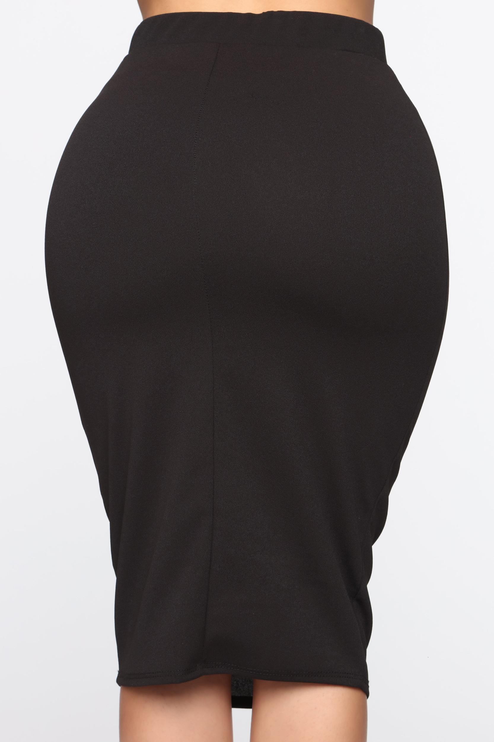 Payin' It Forward Blazer Skirt Set - Black Product Image