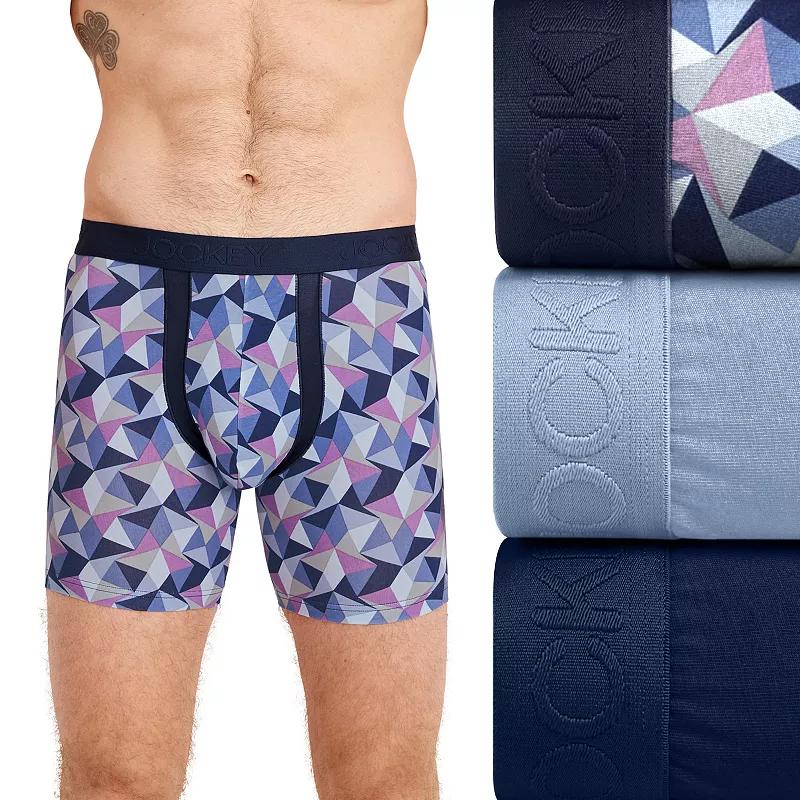 Men’s Jockey® 3-Pack Chafe Proof Pouch Cotton Stretch 6" Boxer Brief, Men's,  Product Image