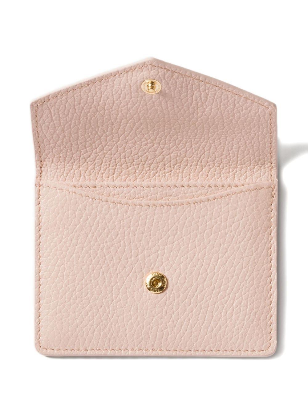 logo-plaque leather card holder Product Image