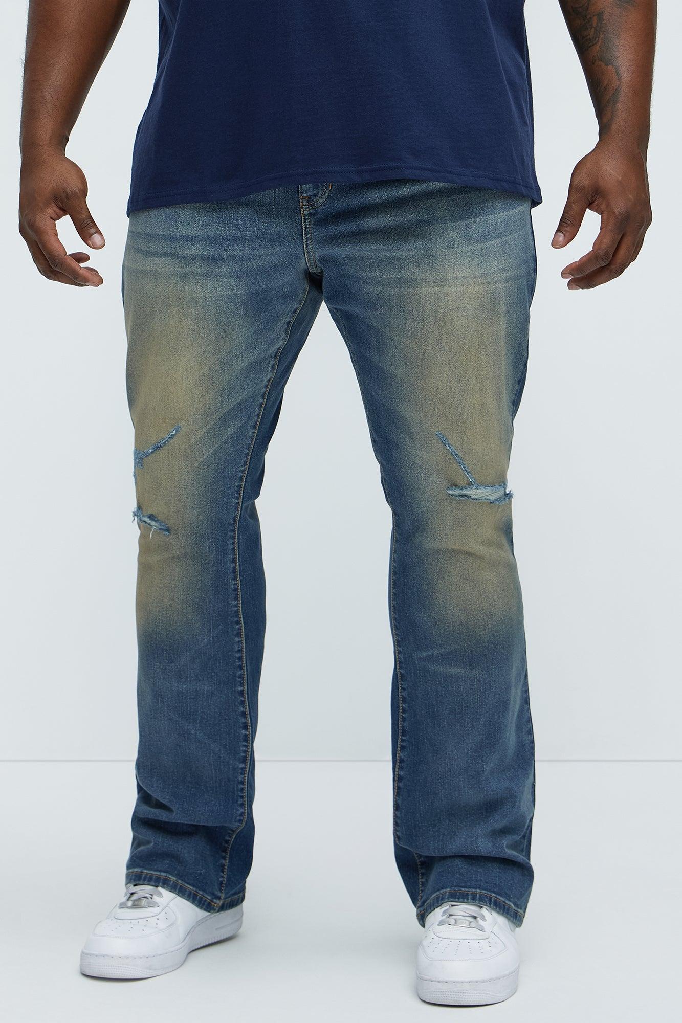 Arch Stacked Skinny Flare Jeans - Dark Wash Product Image