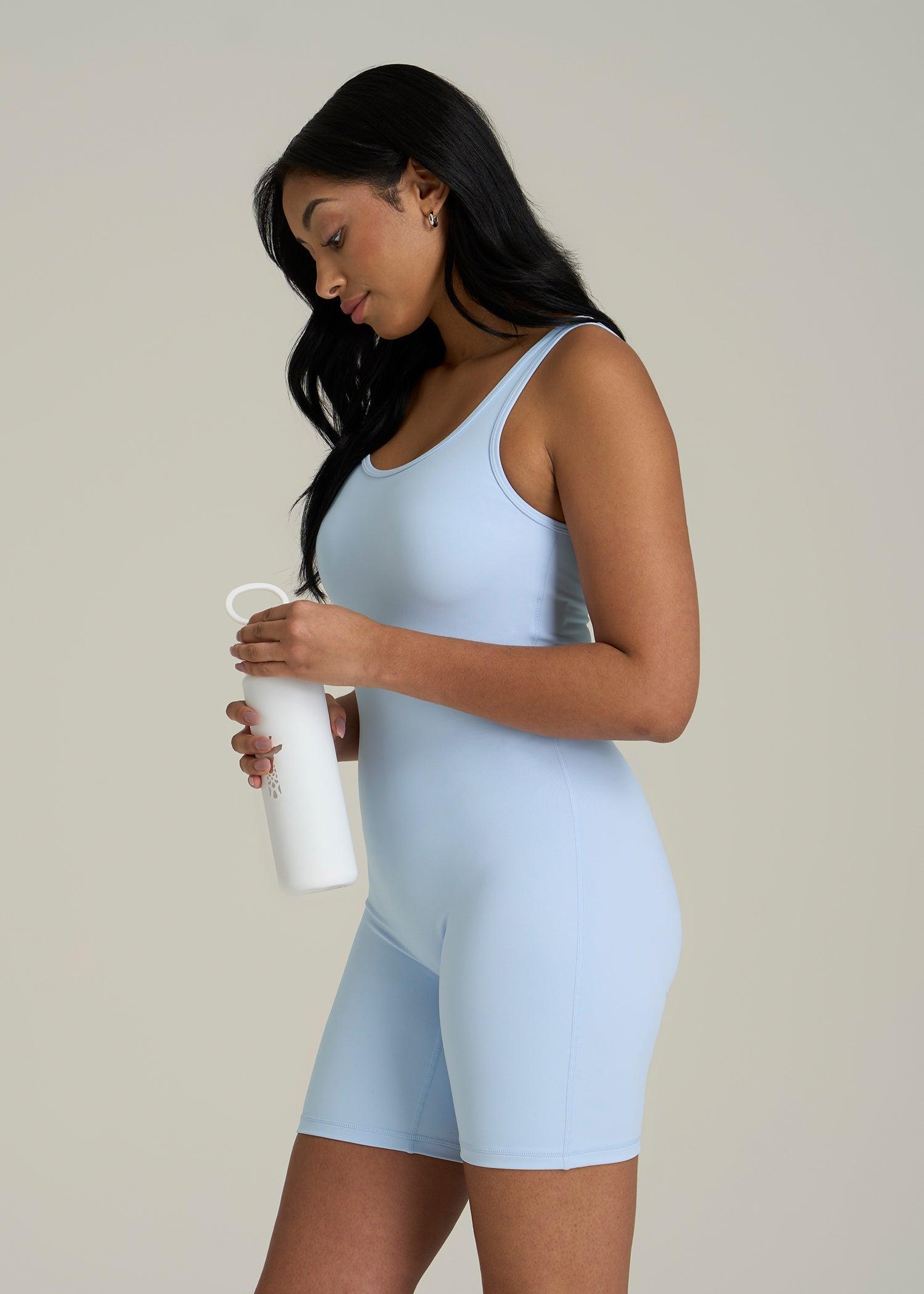 Balance Scoopneck Romper for Tall Women in Ice Blue Female Product Image