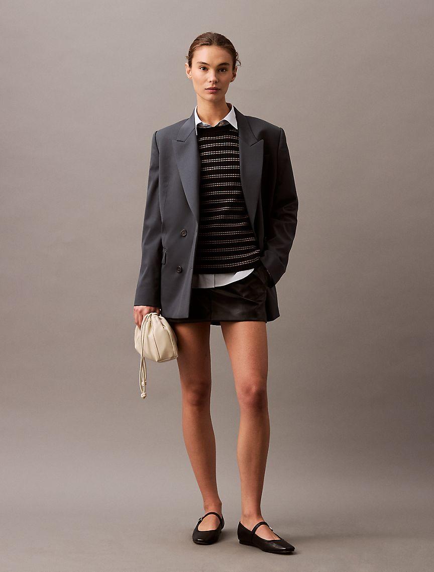 Smooth Cotton Rib Stripe Sweater Product Image