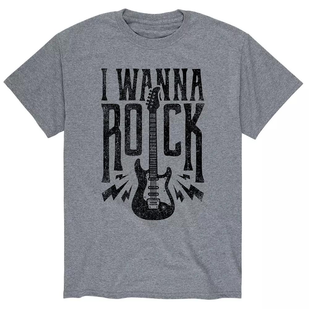 Men's I Wanna Rock Black Tee,  Product Image