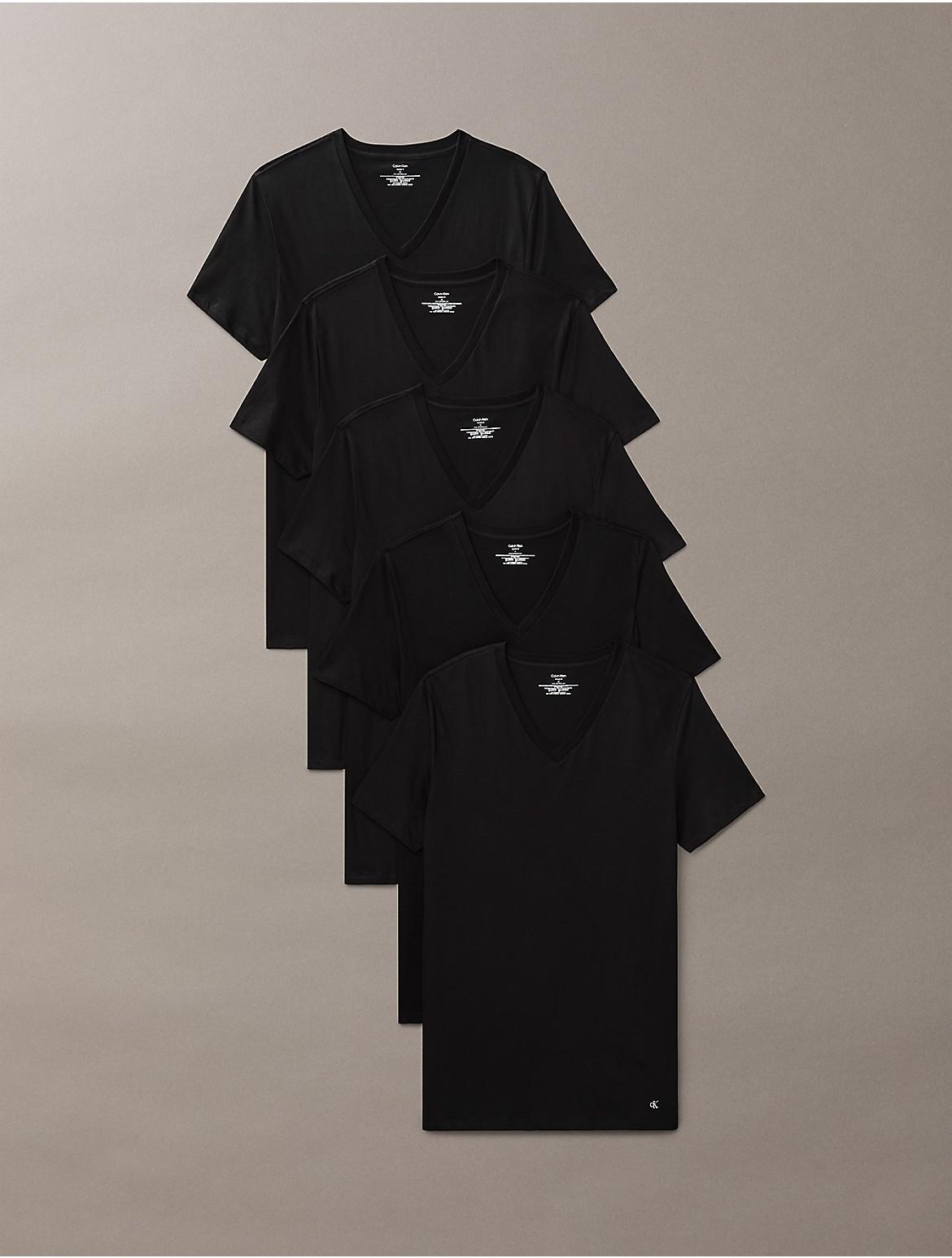 Calvin Klein Mens Cotton Classics 5-Pack Classic Fit V-Neck T-Shirt Product Image