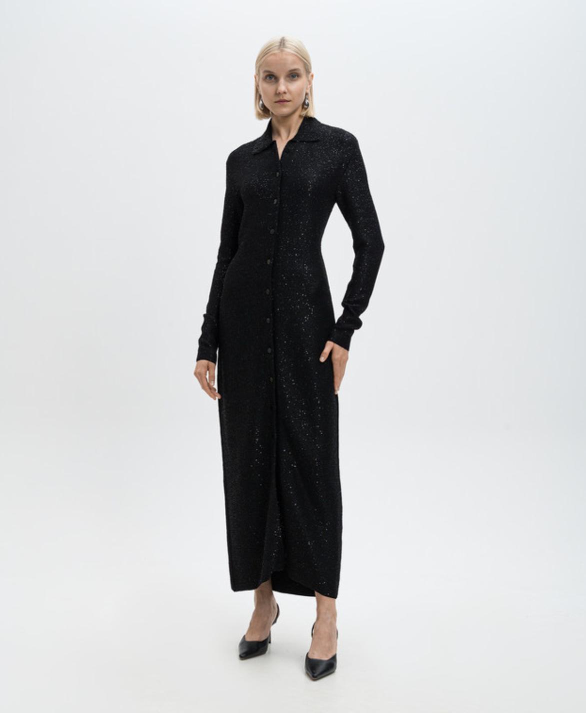 Philosophy di Lorenzo Serafini Seqinned Shirt Maxi Dress Product Image