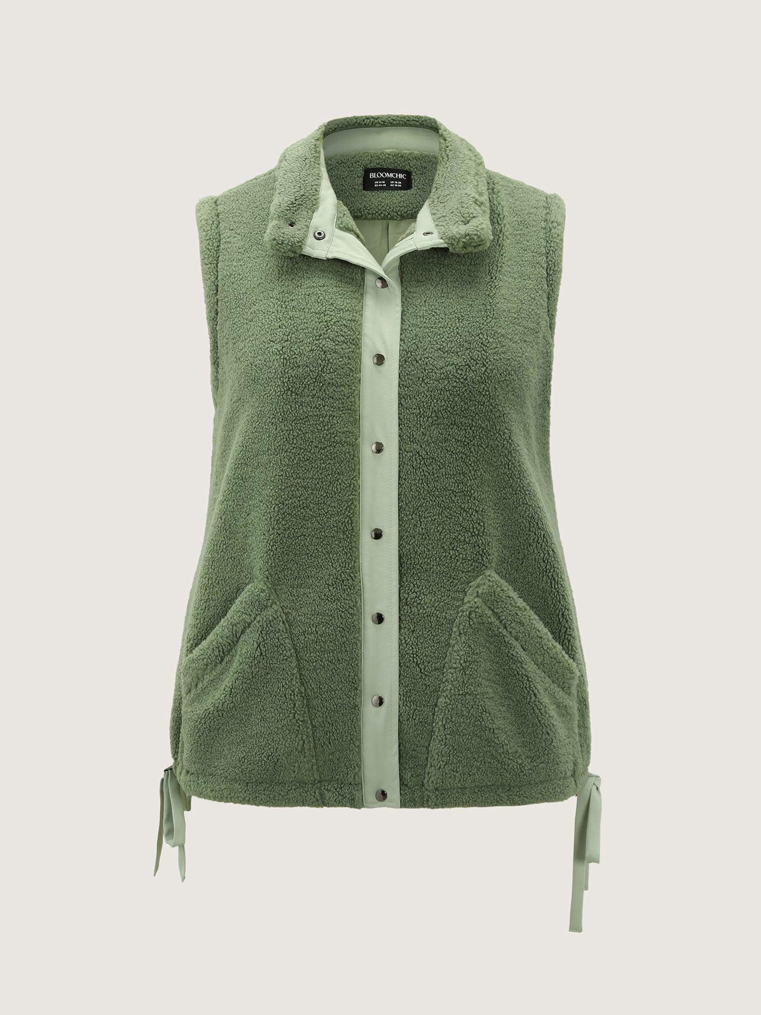 Warm & Cozy Textured Pockets Vest Female Product Image