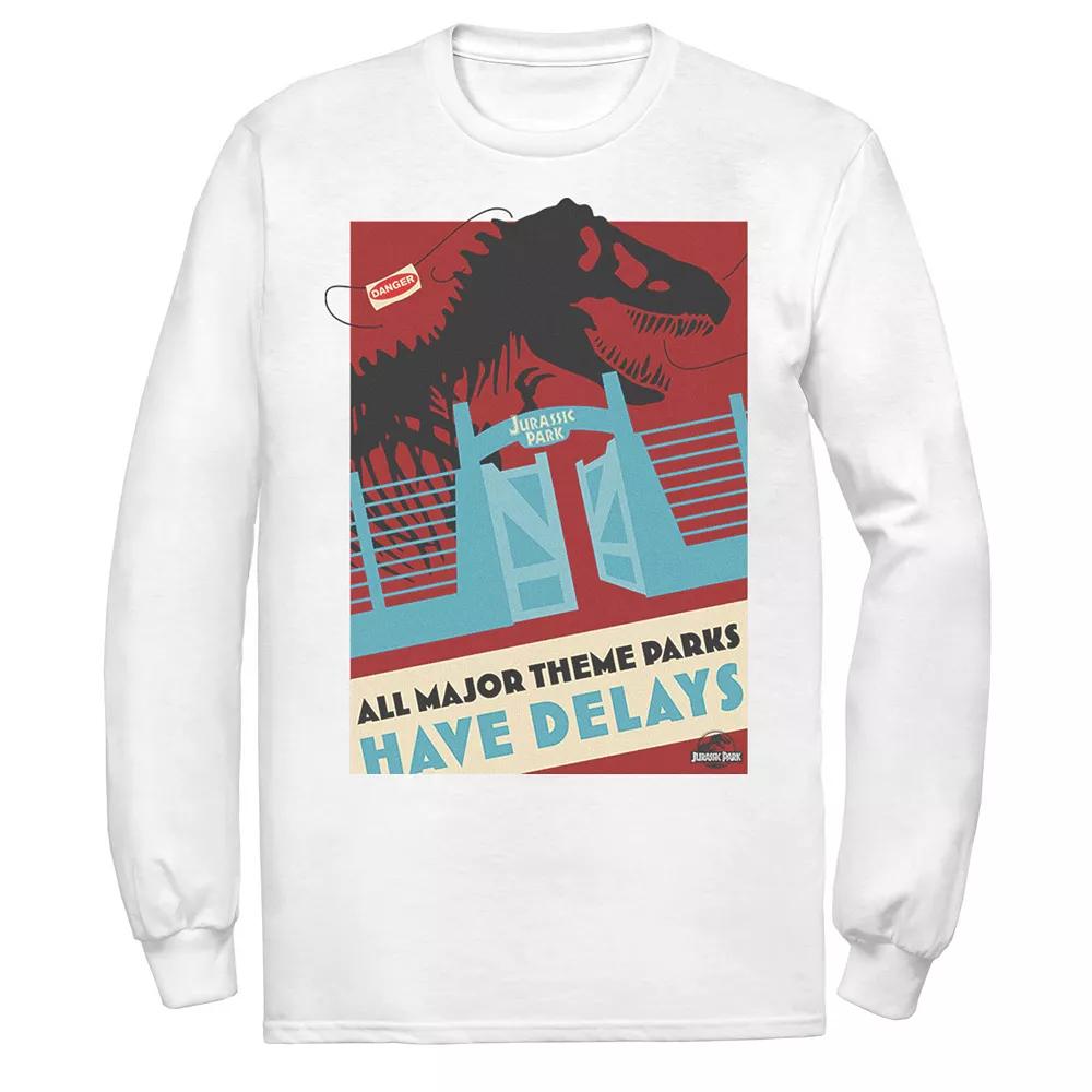 Men's Jurassic Park Delays Simple Gate Tee, Size: Medium, White Product Image