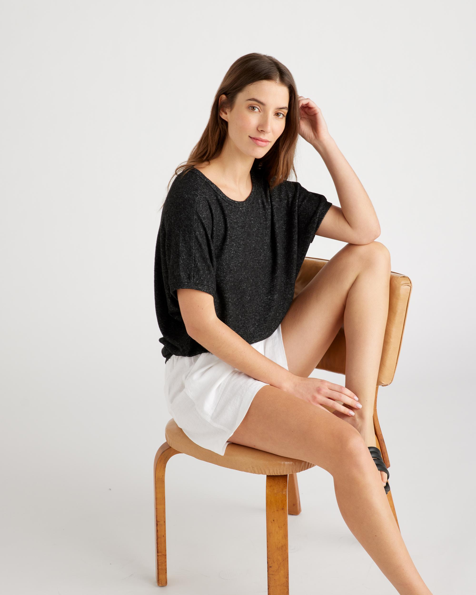 Quince | Women's Brushed Short Sleeve Lounge T-Shirt Rayon Product Image