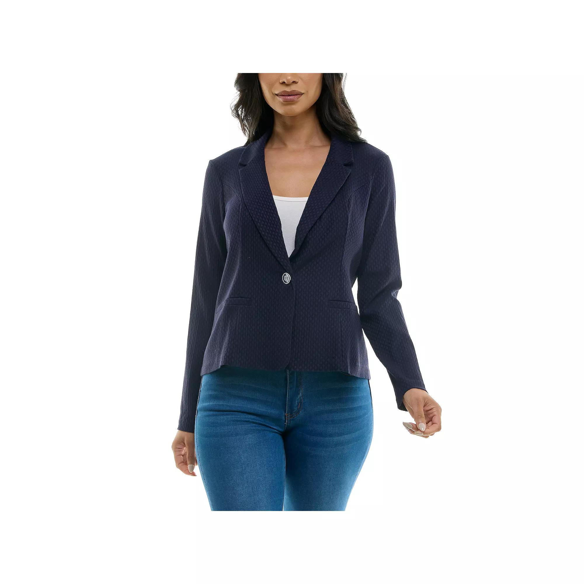 Women's Nina Leonard Cropped Stripe Blazer,  Product Image