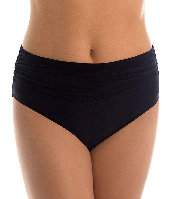 Magicsuit Solid Jersey Brief Shirred Swim Bottom Product Image