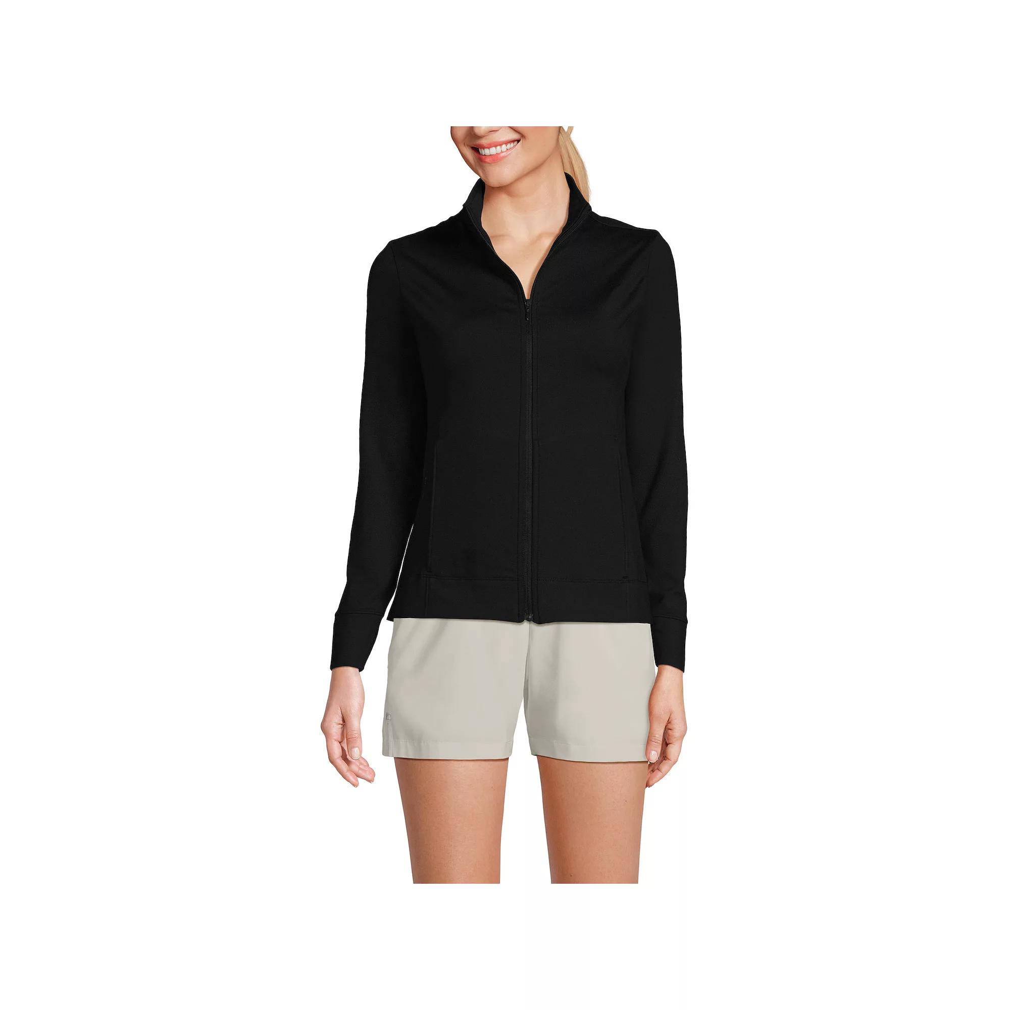 Women's Lands' End Long Sleeve High Impact Front Zip Jacket,  Product Image