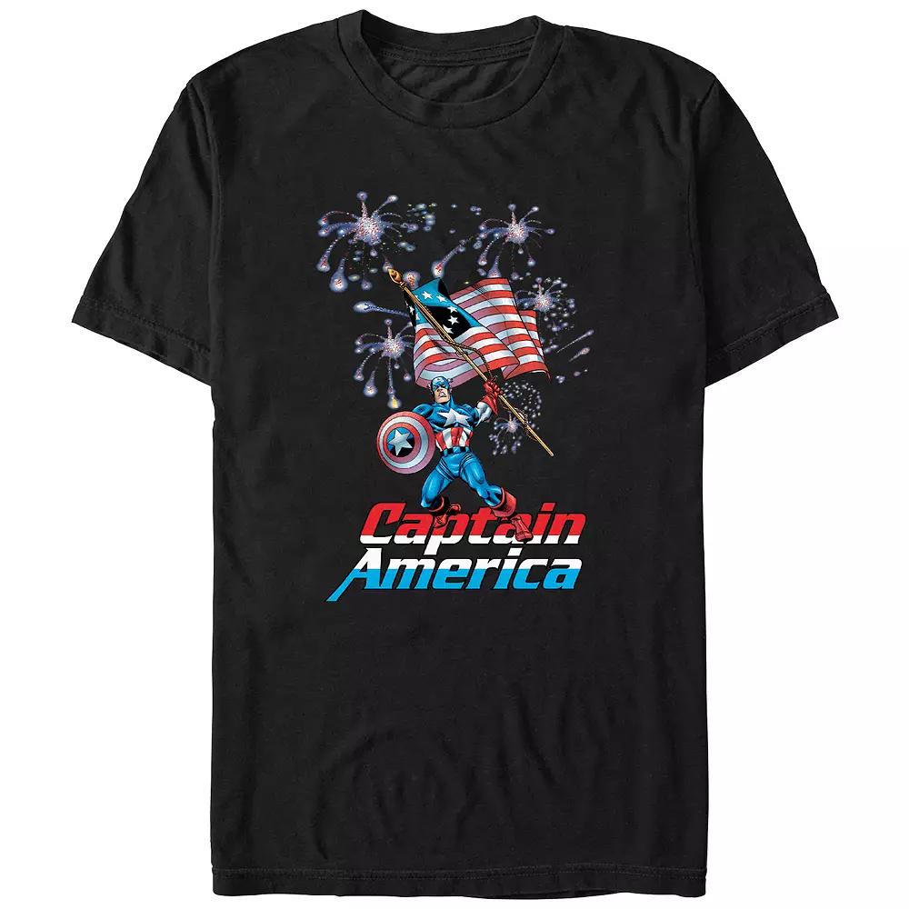 Big & Tall Captain America Patriotic Hero Graphic Tee, Men's,  Product Image