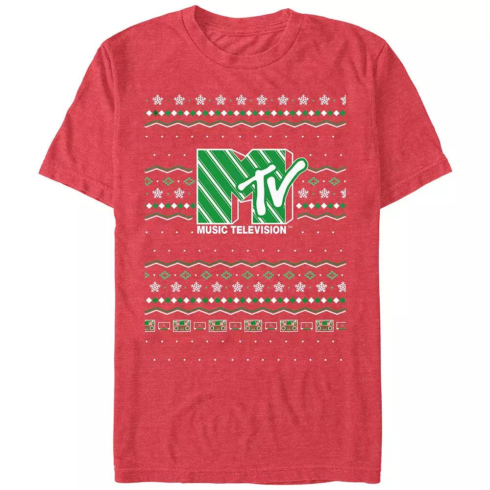 Men's MTV Christmas Sweater Graphic Tee,  Product Image