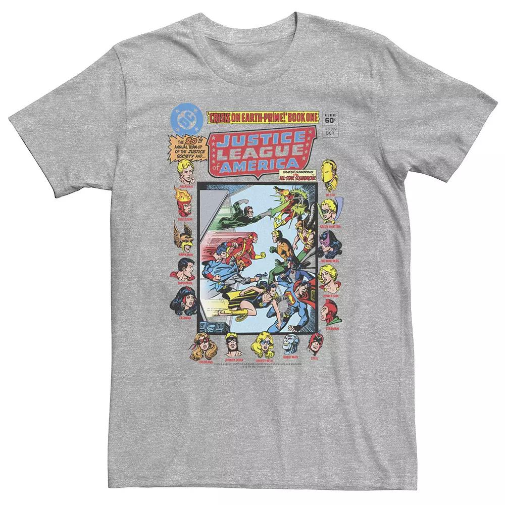 Big & Tall DC Comics Justice League Crisis On Earth Comic Cover Tee, Men's,  Product Image