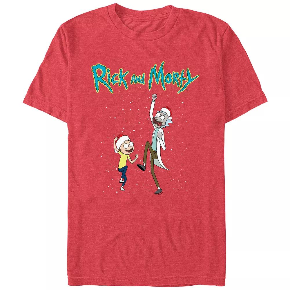 Men's Rick And Morty Christmas Dance Graphic Tee,  Product Image
