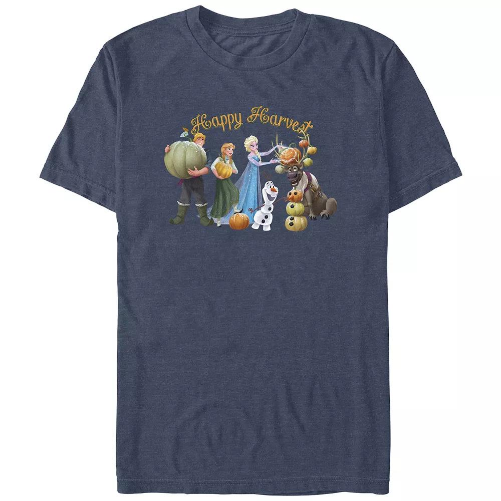Disney's Frozen Happy Harvest Group Men's Graphic Tee, Size: XXL, Navy Grey Product Image