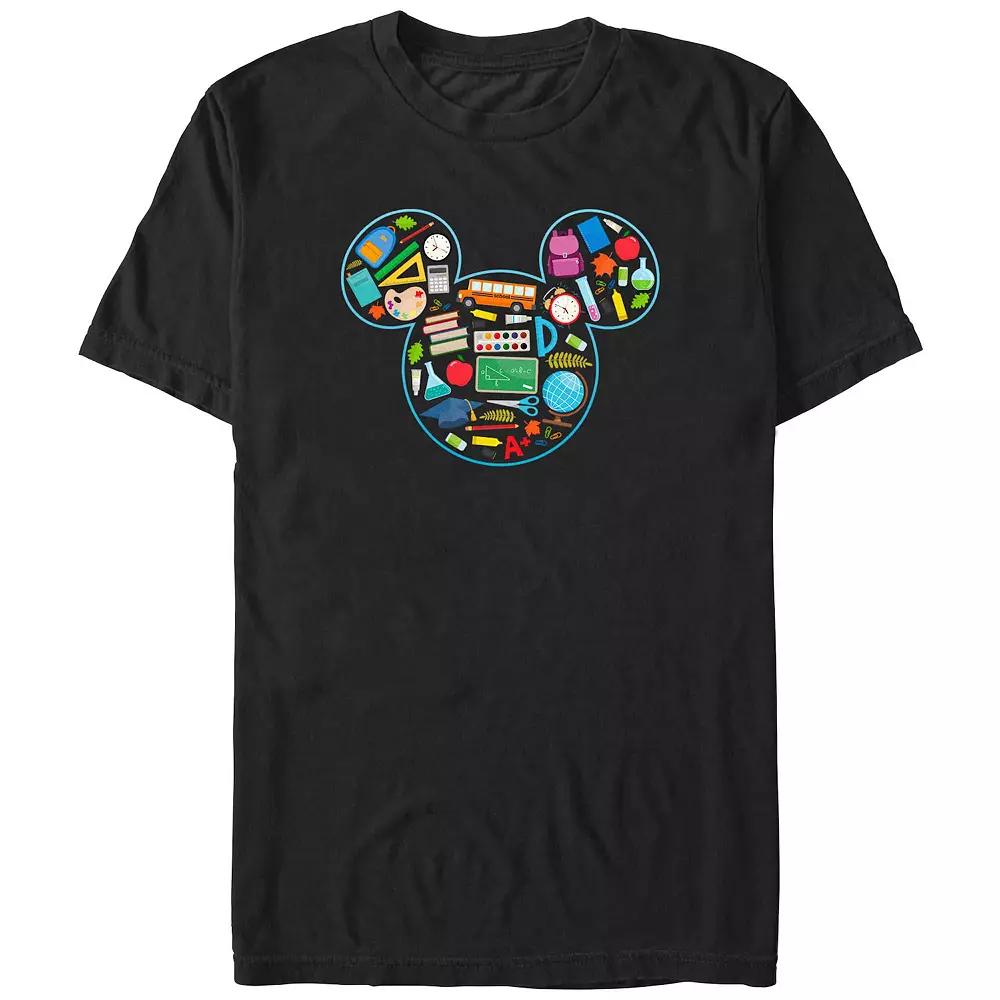 Disney's Mickey Mouse School Supply Icons Big & Tall Graphic Tee, Men's,  Product Image