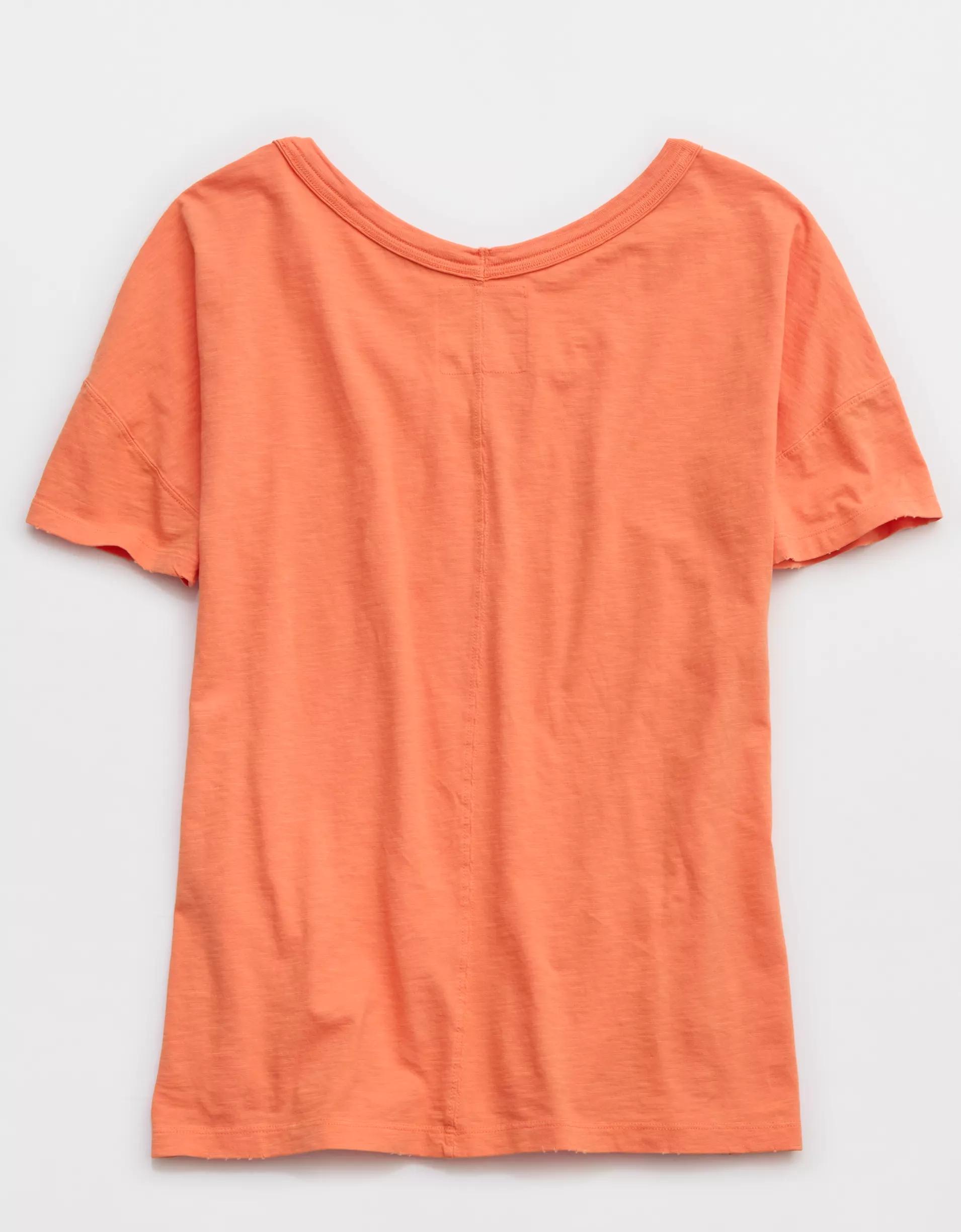 Aerie Oversized V-Neck Boyfriend T-Shirt Product Image