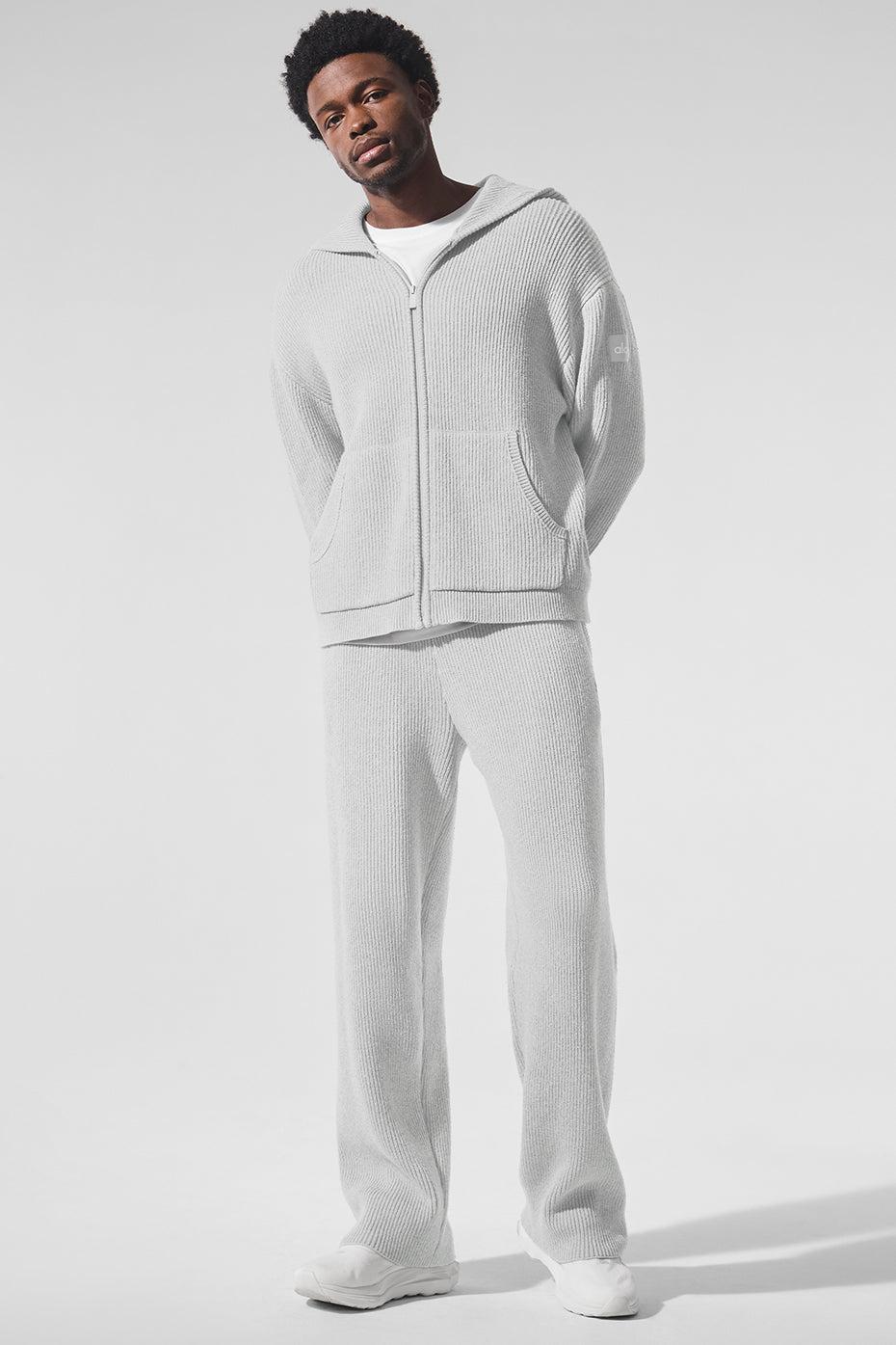 Domain Rib Knit Crew Sweater - Athletic Heather Grey Male Product Image
