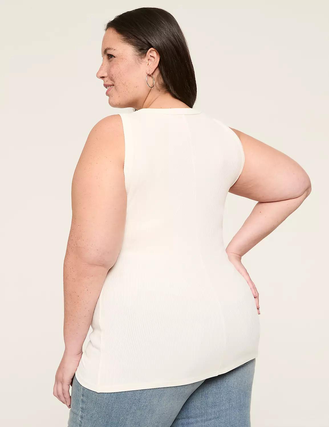 High-Neck Rib Tank Product Image