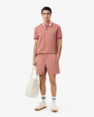 Mid Length Monogram Print Swim Trunks Product Image