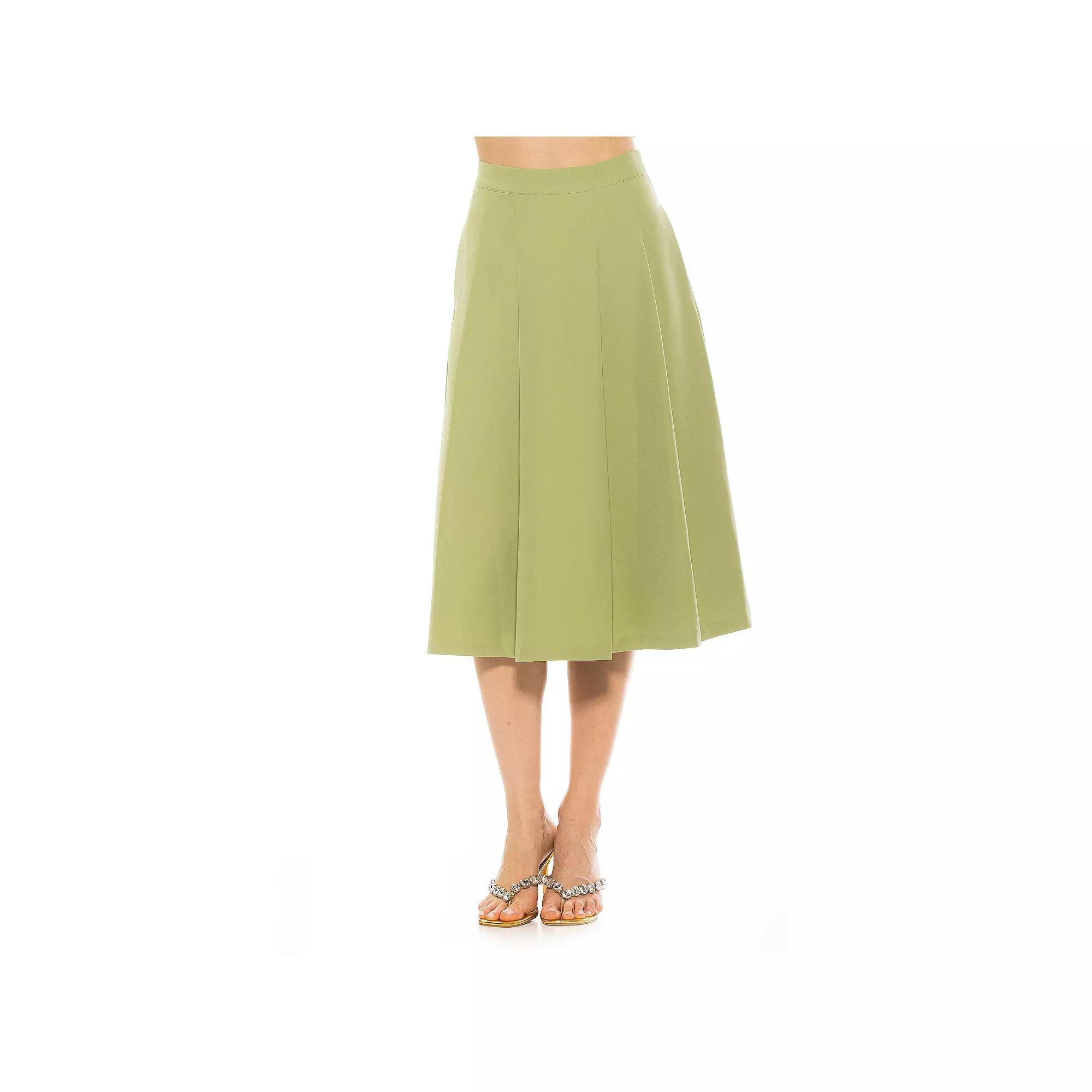 Women's ALEXIA ADMOR Illia Pleated Midi Skirt,  Product Image