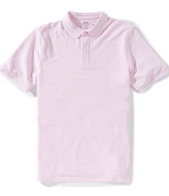 Polo Ralph Lauren Classic Fit Striped Tipped Stretch Mesh Short Sleeve Polo Shirt Product Image