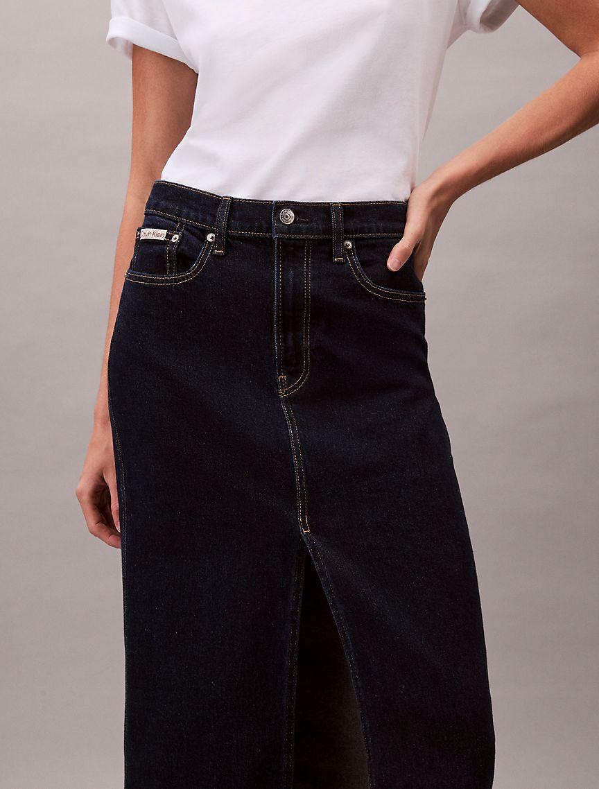 Denim Maxi Skirt  Product Image