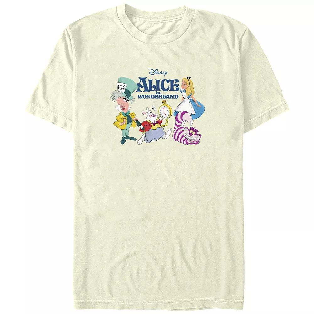 Disney's Alice In Wonderland Alice And Friends Juniors' Boyfriend Graphic Tee, Women's, Size: Medium, Natural Product Image