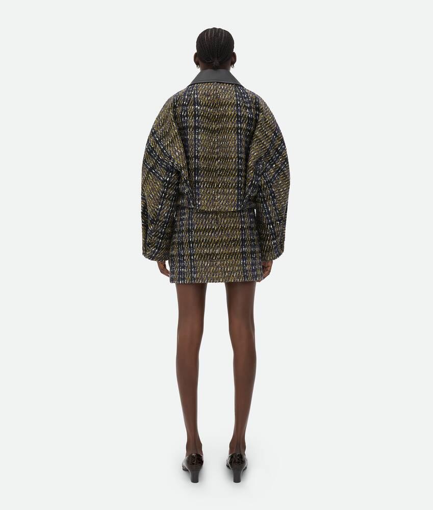 Women's Check Pressed Wool Jacket  in Eclipse/black/yellow Product Image