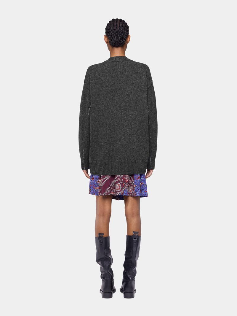 KNITTED CARDIGAN IN WOOL AND CASHMERE Product Image