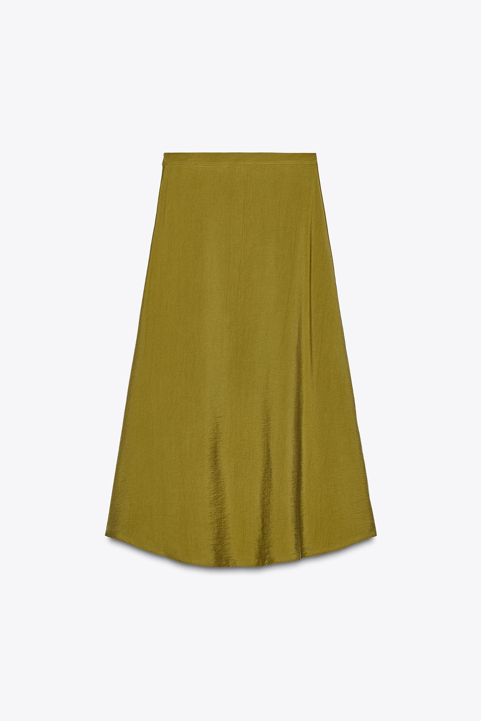 ASYMMETRIC MIDI SKIRT Product Image