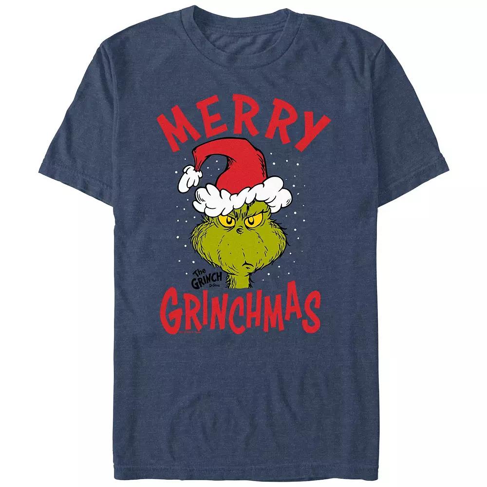 Big & Tall Dr. Seuss The Grinch Merry Christmas Graphic Tee, Men's,  Product Image