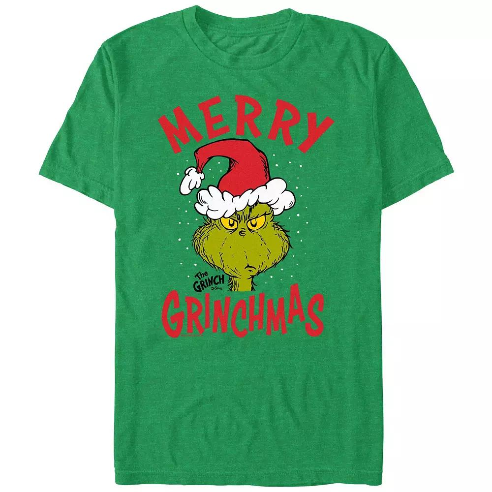 Big & Tall Dr. Seuss The Grinch Merry Christmas Graphic Tee, Men's,  Product Image