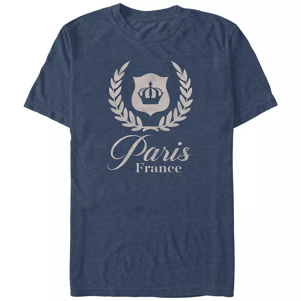 Big & Tall Paris, France Crown Graphic Tee, Men's,  Product Image