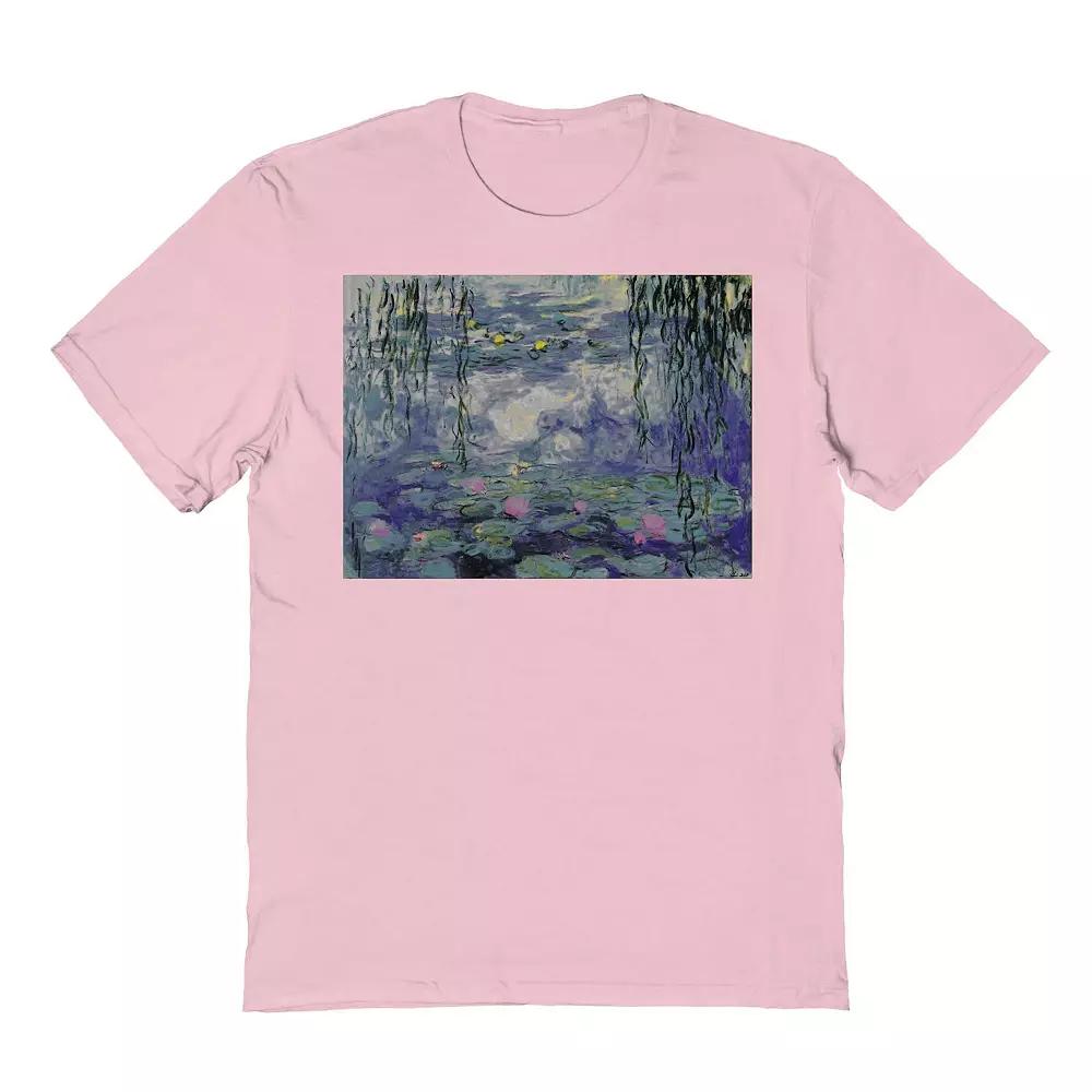 Men's Fine Art - Water Lillies Graphic Tee, Size: XL, Pink Product Image
