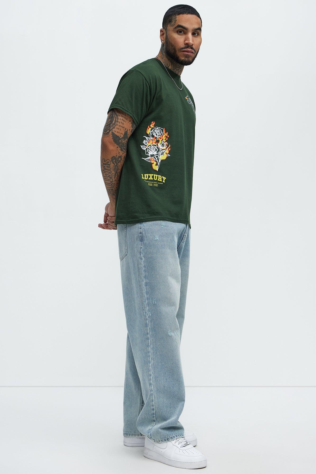 Luxury Is Hype Short Sleeve Tee - Hunter Green Product Image