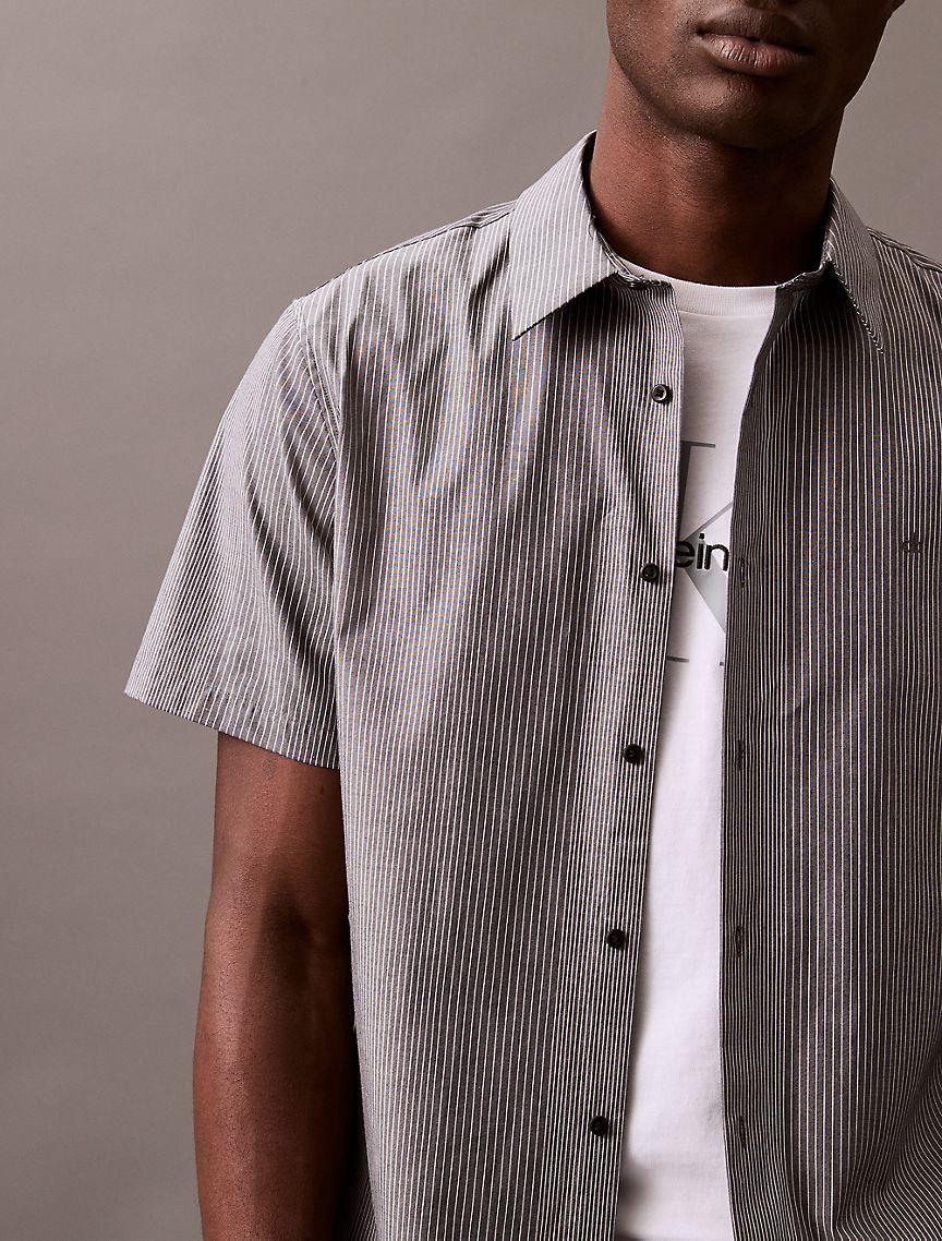 Stripe Slim Button-Down Shirt Product Image