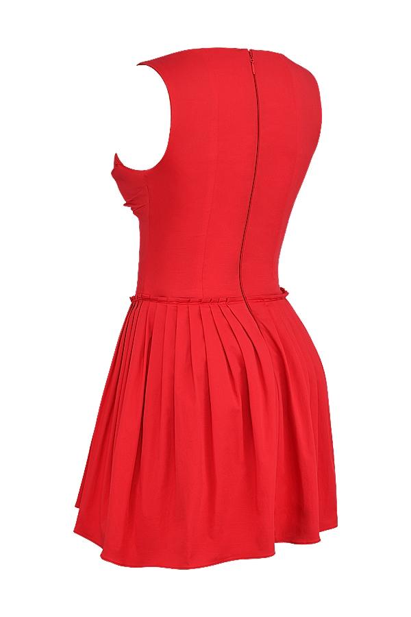 Cupid  scarlet pleated mini dress Product Image