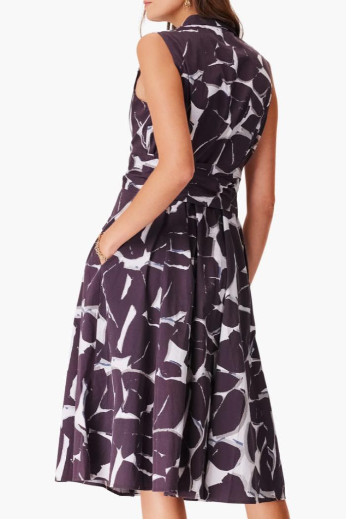 Bold Petals Button-Up Shirt Dress - Black Multi Product Image