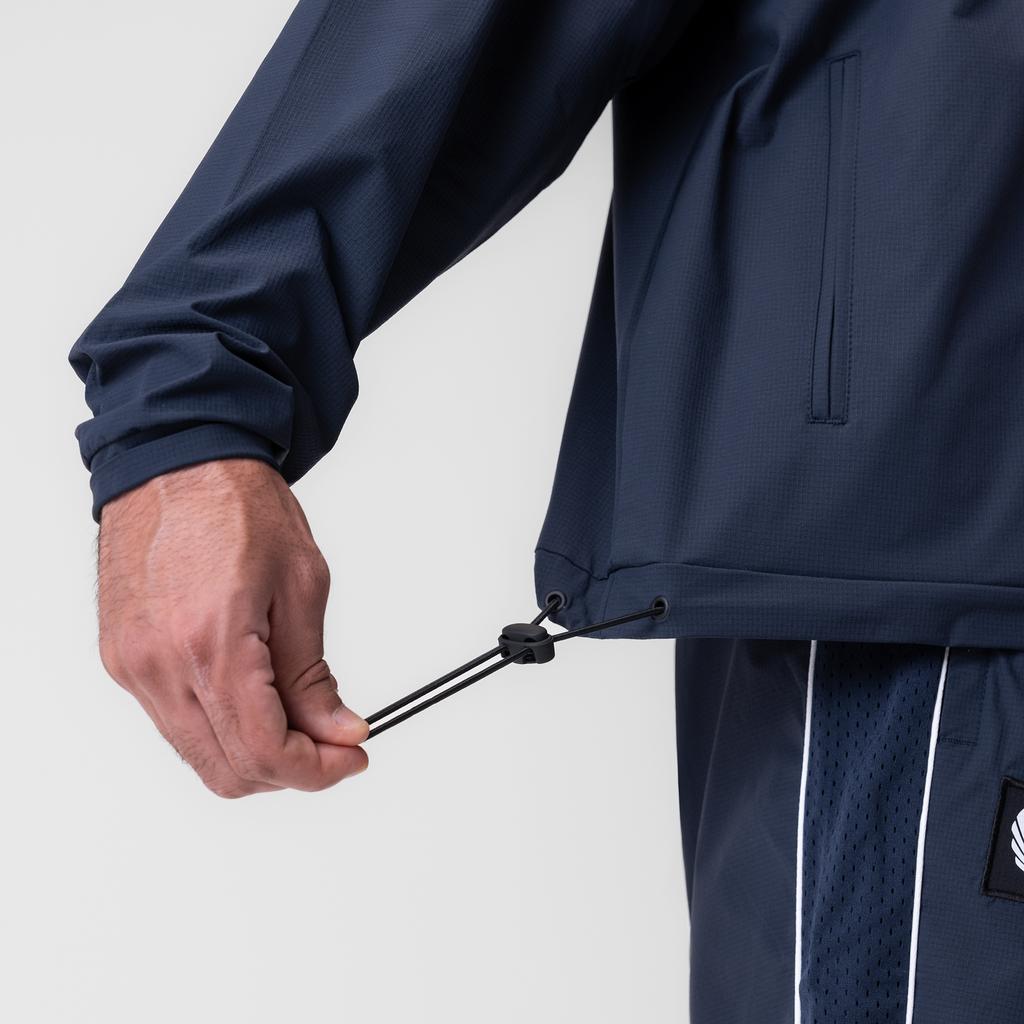 0970. Ripstop Quarter Zip Jacket - Navy Product Image