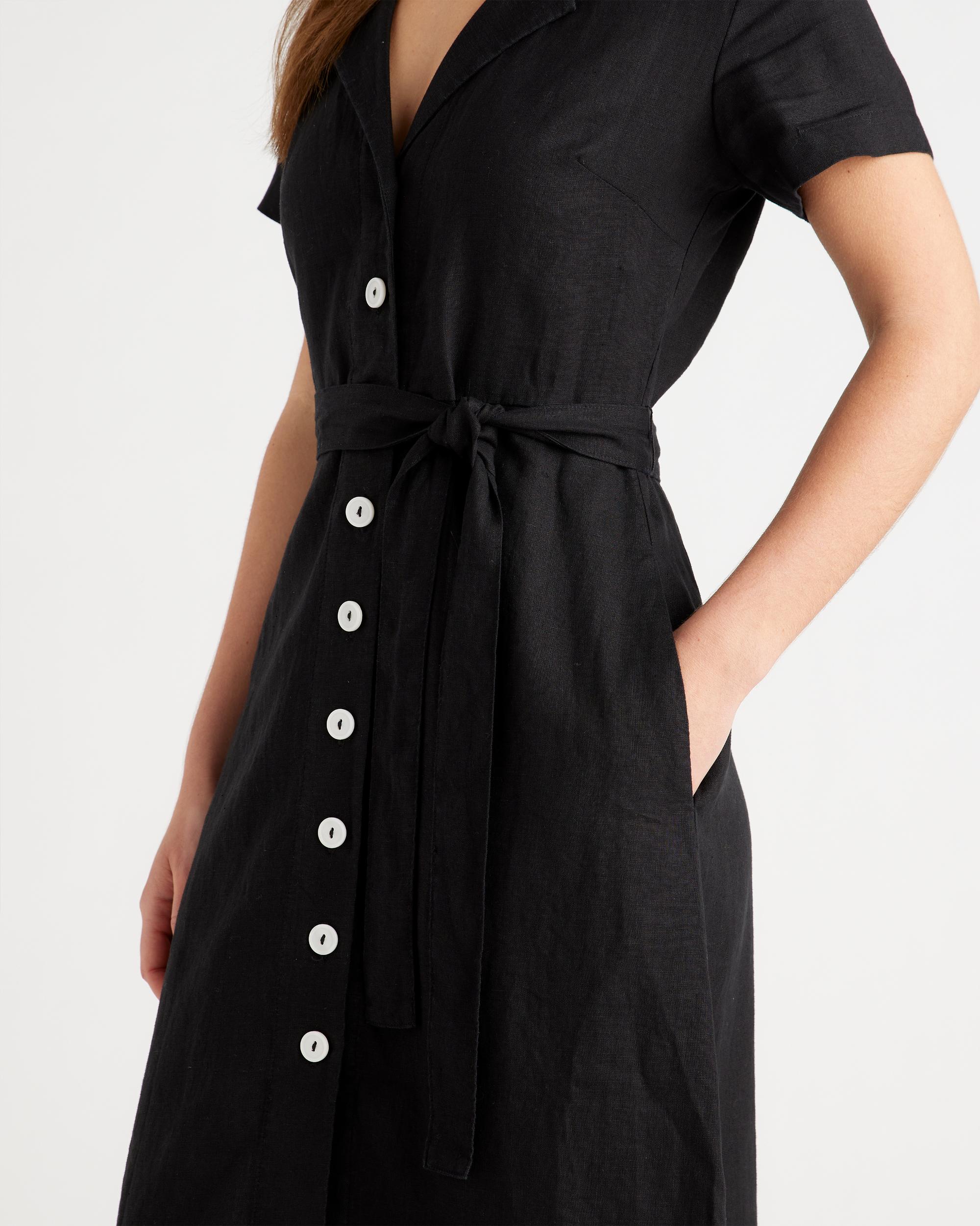 Quince | Women's Short Sleeve Dress Size XL, Linen Product Image