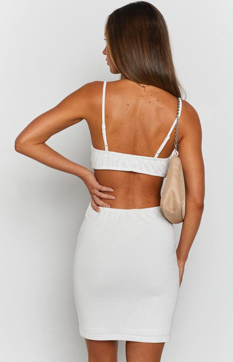 Oriana Cut Out Mini Dress White Product Image