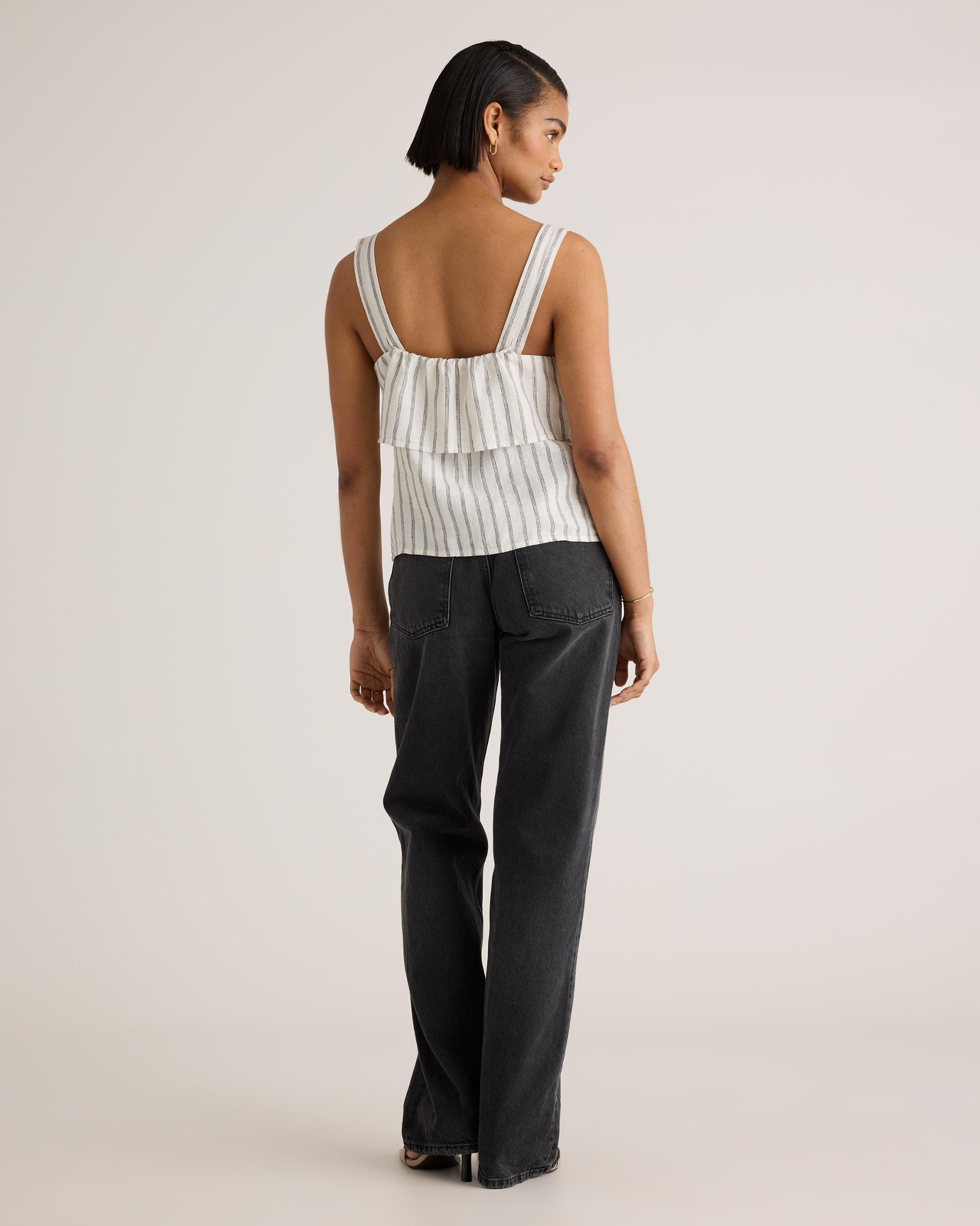 Quince | Women's 100% European Linen Square Neck Tank Top Product Image