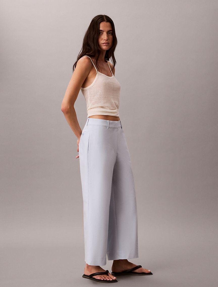 Wide Leg Cropped Chino Pant Product Image