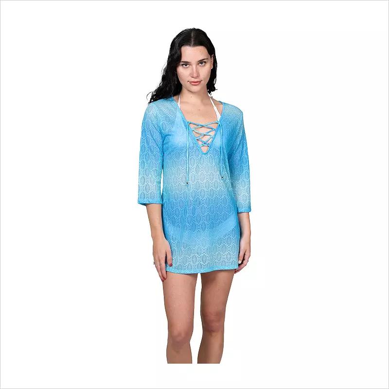 Women's Portocruz Lace Up Tunic Swim Cover Up,  Product Image