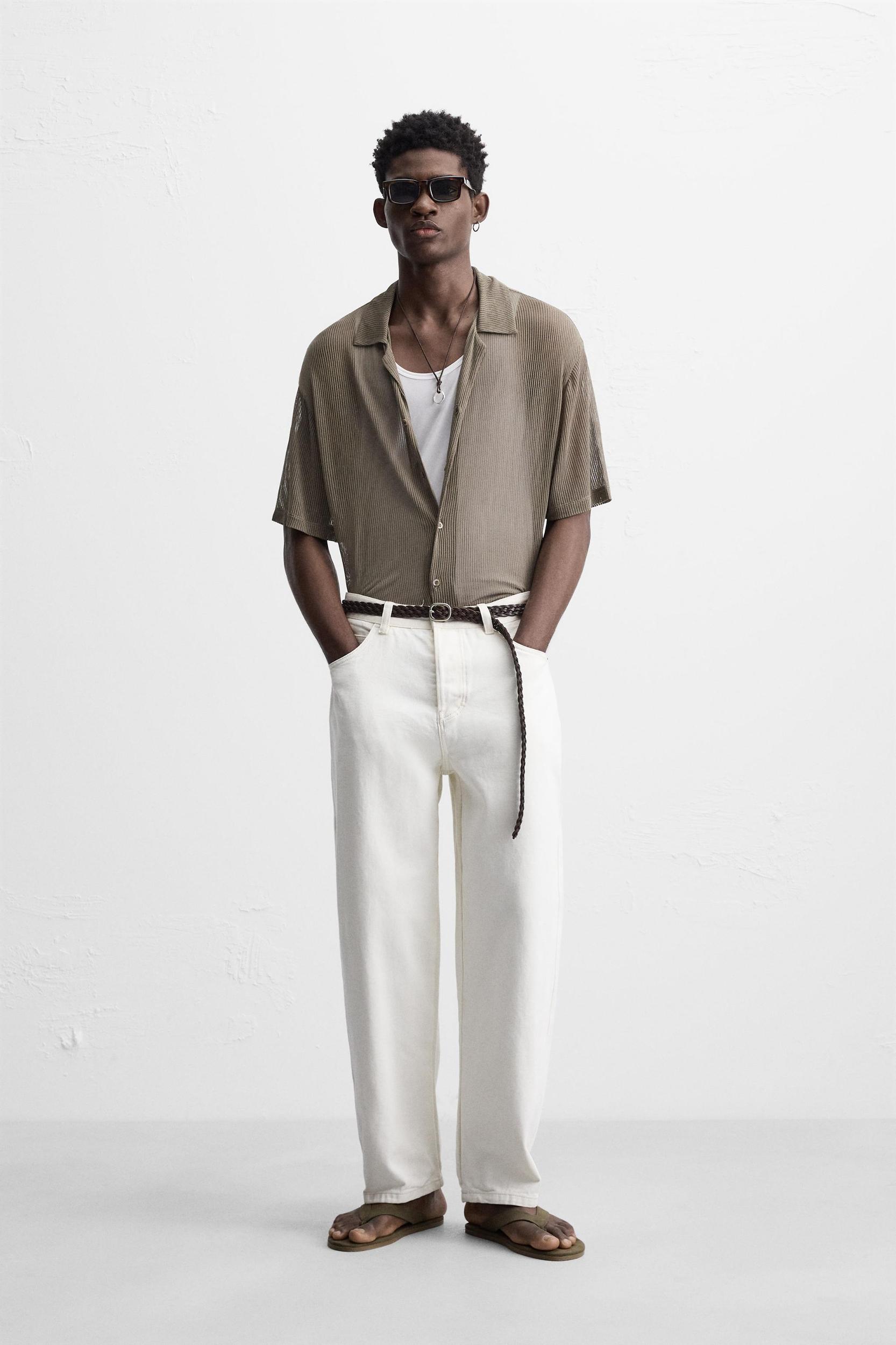 SEMI-SHEER TEXTURED SHIRT Product Image