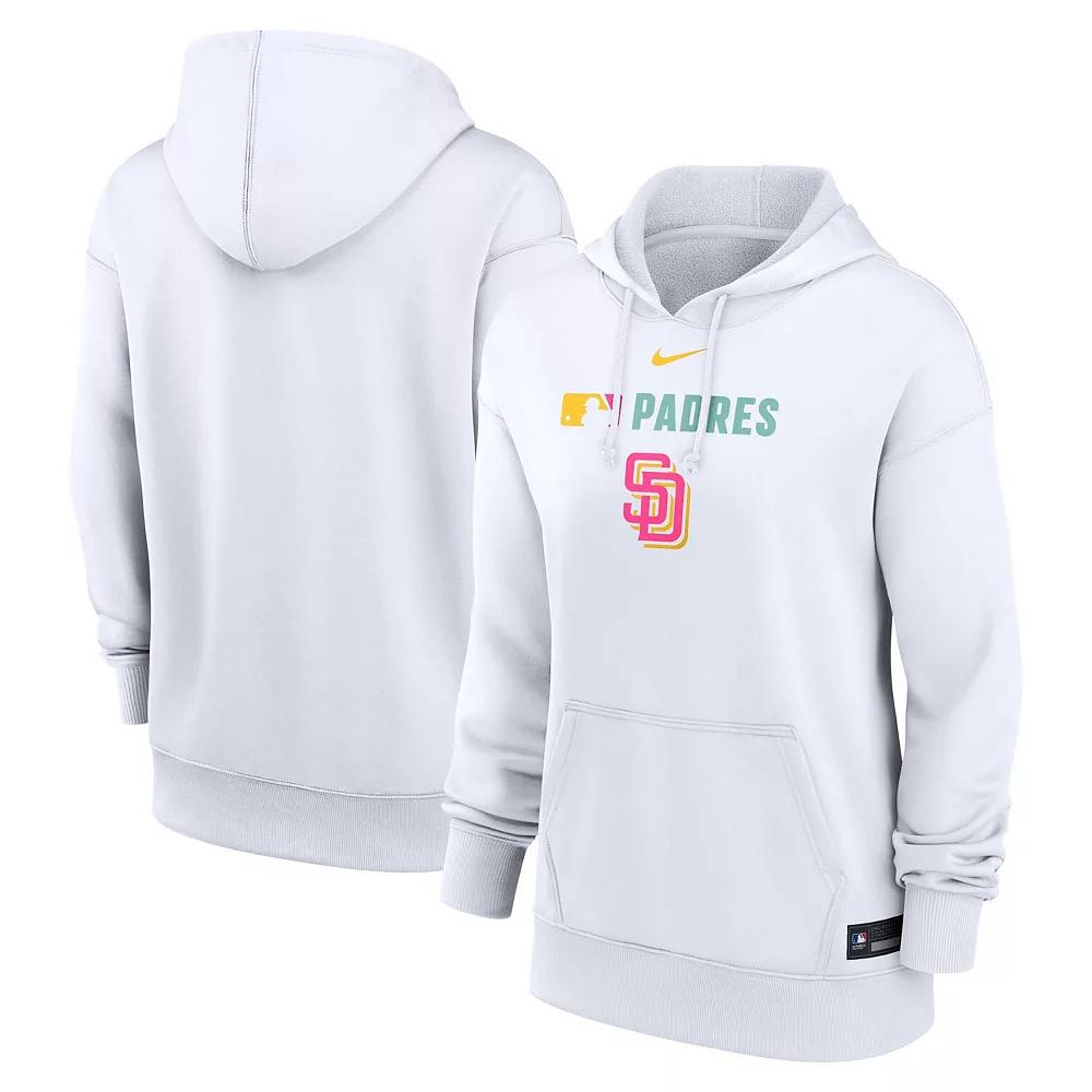 Women's Nike White San Diego Padres Authentic Collection City Connect Performance Pullover Hoodie,  Product Image