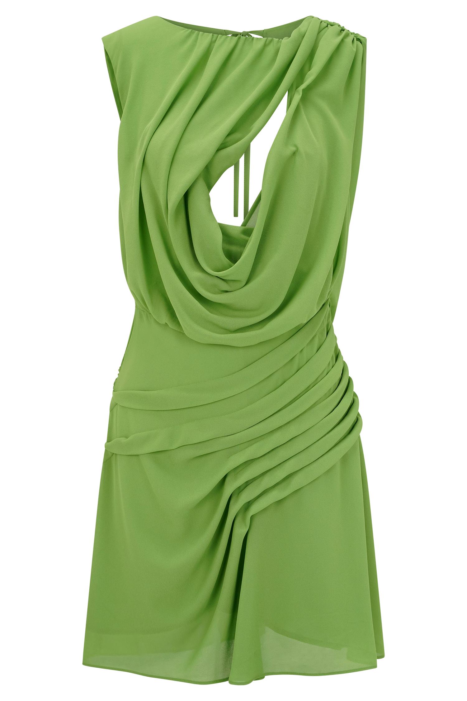 Oria Chiffon Mini Dress - Green Product Image