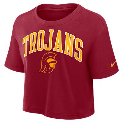 USC Athletic Prep Arch Nike Womens Dri-FIT College Cropped T-Shirt | 01D469WSCJ-X0L Product Image